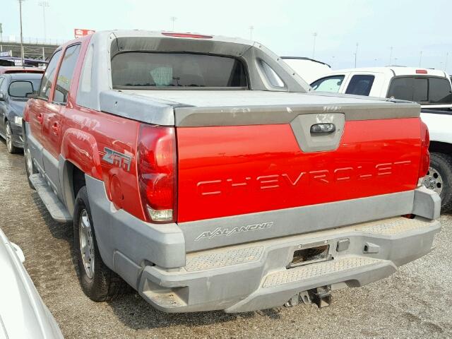 3GNEC13T02G128687 - 2002 CHEVROLET AVALANCHE RED photo 3