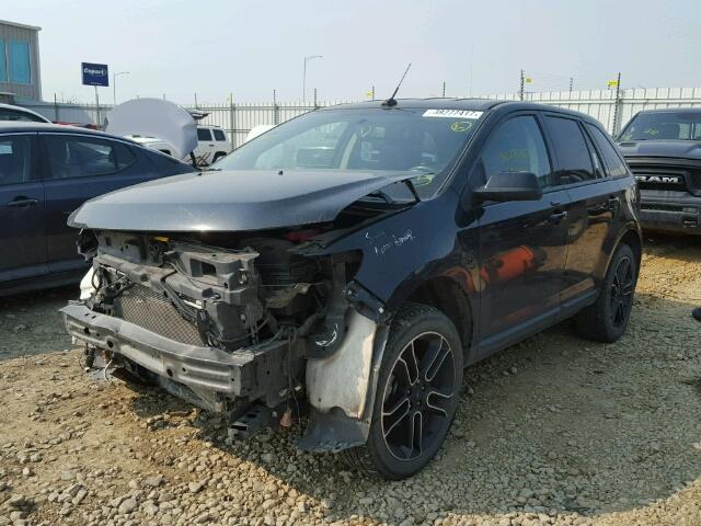 2FMDK4JC6EBA69630 - 2014 FORD EDGE SEL BLACK photo 2