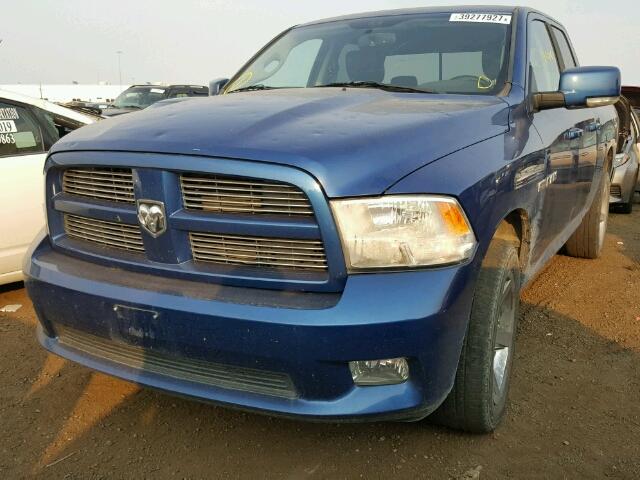 1D7RV1GT0AS241034 - 2010 DODGE RAM 1500 BLUE photo 2