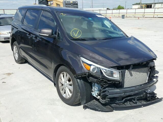 KNDMB5C1XF6049760 - 2015 KIA SEDONA LX BROWN photo 1