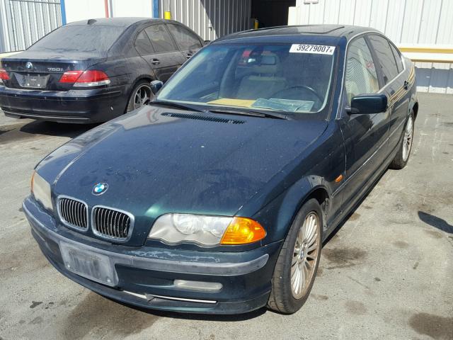 WBAAV534X1JS90631 - 2001 BMW 330I GREEN photo 2