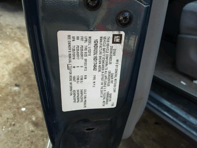 1GNDV23L16D174642 - 2006 CHEVROLET UPLANDER L GREEN photo 10