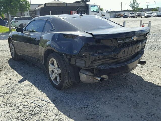 2G1FB1ED9B9146128 - 2011 CHEVROLET CAMARO LT BLACK photo 3