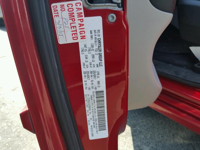 2C4RDGCG4DR688402 - 2013 DODGE GRAND CARA RED photo 10