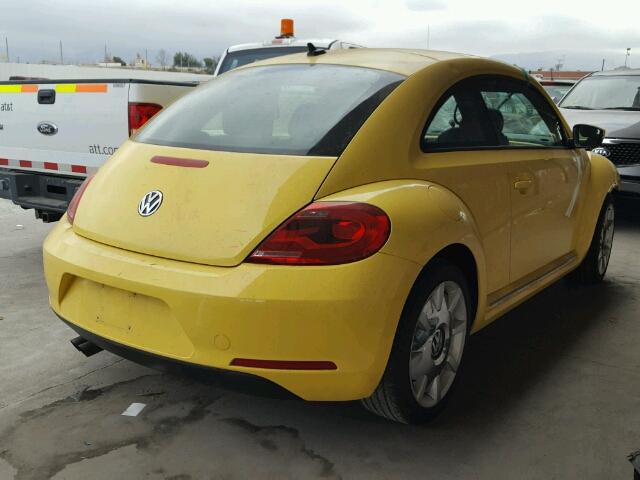 3VWJP7AT3CM603055 - 2012 VOLKSWAGEN BEETLE YELLOW photo 4