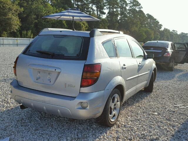 5Y2SL63855Z407058 - 2005 PONTIAC VIBE SILVER photo 4