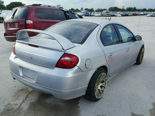 1B3ES66S84D622292 - 2004 DODGE NEON SRT-4 SILVER photo 4