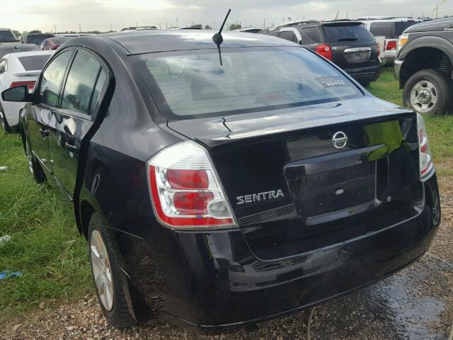 3N1AB61E38L694258 - 2008 NISSAN SENTRA BLACK photo 3