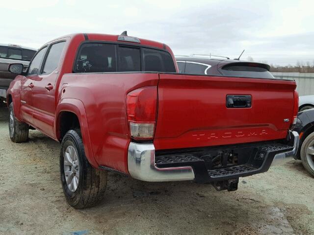 5TFAZ5CN9HX027036 - 2017 TOYOTA TACOMA DOU RED photo 3