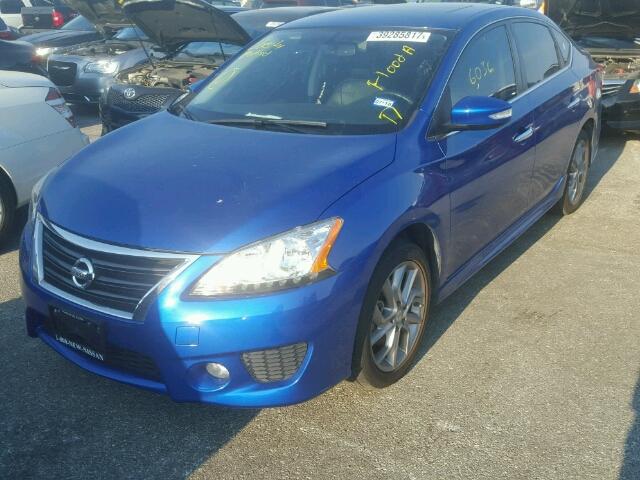 3N1AB7AP9FY282532 - 2015 NISSAN SENTRA S BLUE photo 2