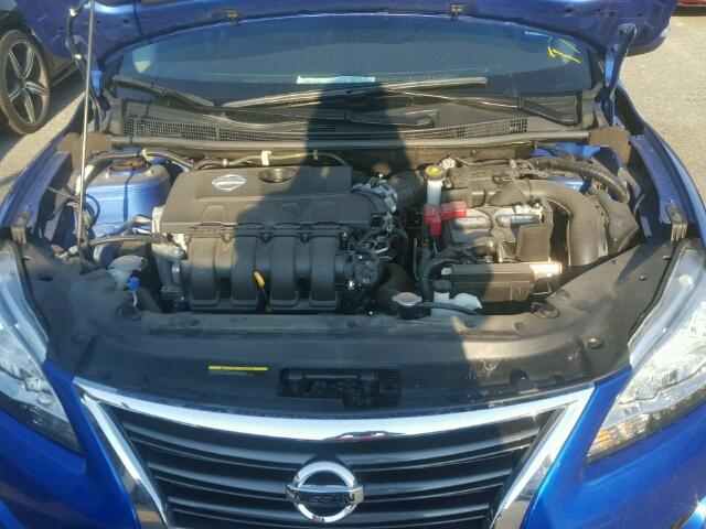 3N1AB7AP9FY282532 - 2015 NISSAN SENTRA S BLUE photo 7