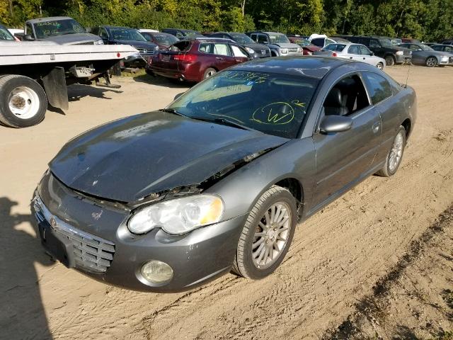 4C3AG52H43E073916 - 2003 CHRYSLER SEBRING GRAY photo 2