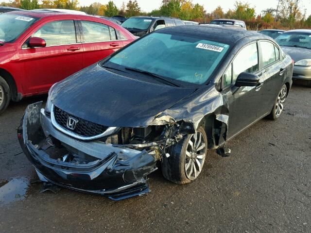 2HGFB2F95FH529584 - 2015 HONDA CIVIC EXL შავი ფოტო 2