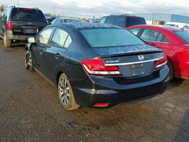 2HGFB2F95FH529584 - 2015 HONDA CIVIC EXL შავი ფოტო 3