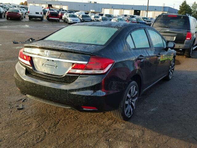 2HGFB2F95FH529584 - 2015 HONDA CIVIC EXL შავი ფოტო 4