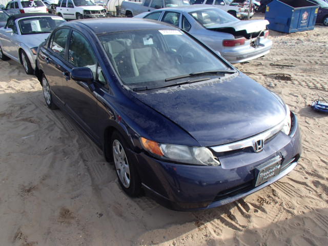 1HGFA16557L084617 - 2007 HONDA CIVIC LX BLUE photo 1