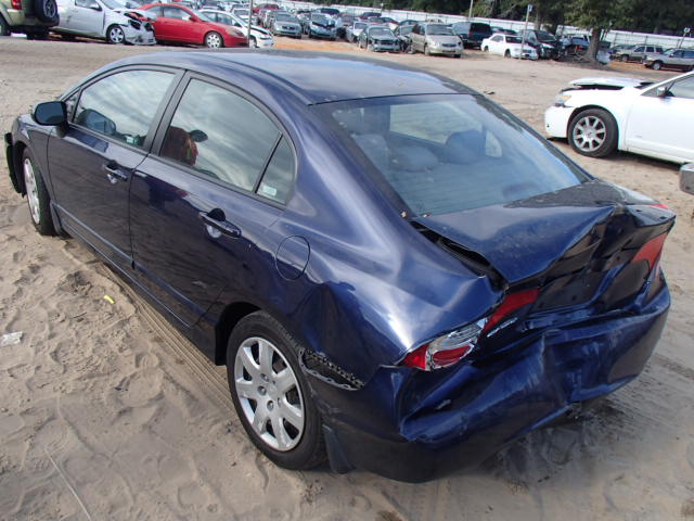 1HGFA16557L084617 - 2007 HONDA CIVIC LX BLUE photo 3