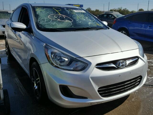 KMHCT4AE1EU748967 - 2014 HYUNDAI ACCENT SILVER photo 1