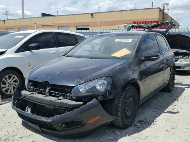 WVWBA7AJ0CW270370 - 2012 VOLKSWAGEN GOLF BLACK photo 2