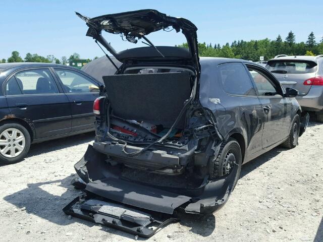 WVWBA7AJ0CW270370 - 2012 VOLKSWAGEN GOLF BLACK photo 4