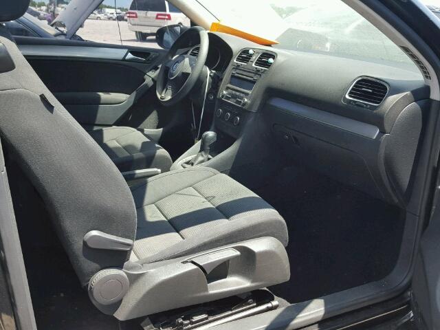 WVWBA7AJ0CW270370 - 2012 VOLKSWAGEN GOLF BLACK photo 5