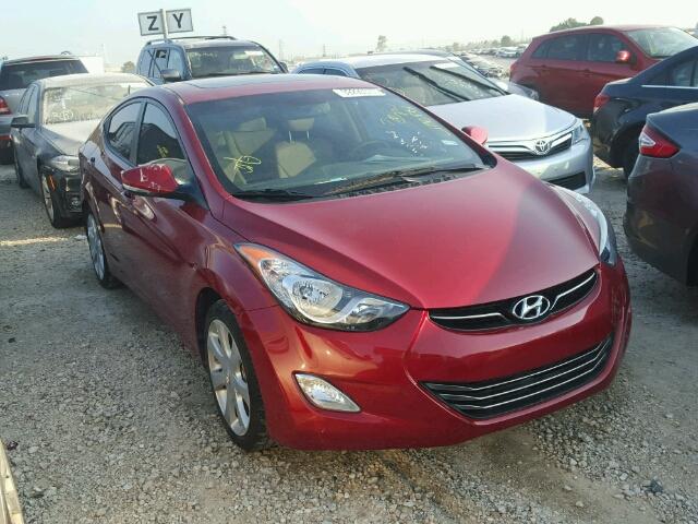 KMHDH4AE3DU531540 - 2013 HYUNDAI ELANTRA RED photo 1