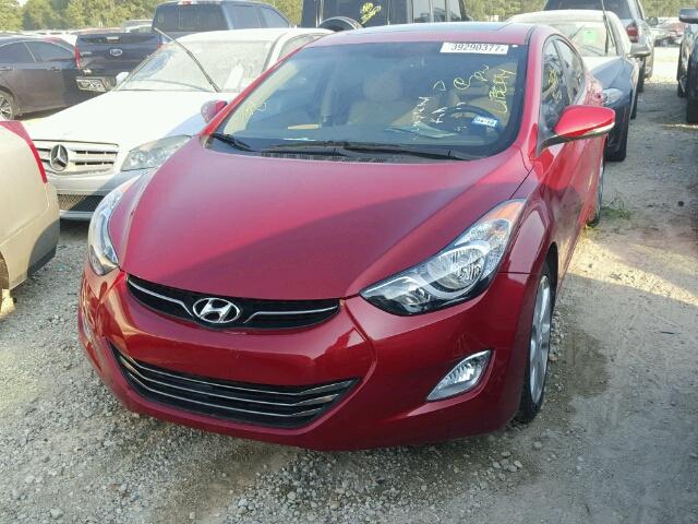 KMHDH4AE3DU531540 - 2013 HYUNDAI ELANTRA RED photo 2