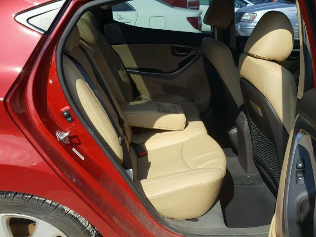 KMHDH4AE3DU531540 - 2013 HYUNDAI ELANTRA RED photo 6