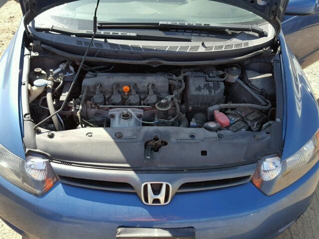 2HGFG12687H570929 - 2007 HONDA CIVIC BLUE photo 7