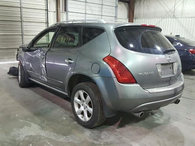 JN8AZ08WX7W624483 - 2007 NISSAN MURANO SL GRAY photo 3