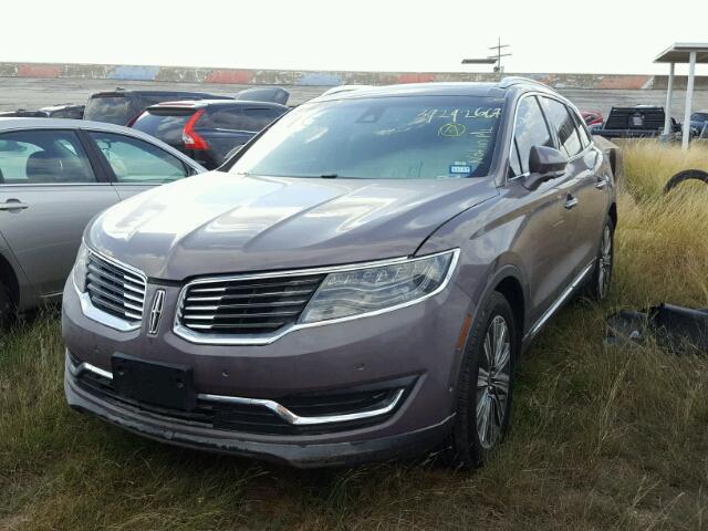 2LMPJ9JP3GBL22961 - 2016 LINCOLN MKX PURPLE photo 2