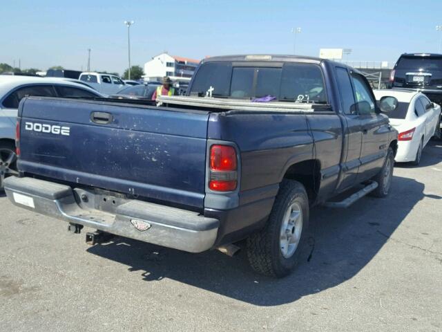 3B7HC13Y5XM598417 - 1999 DODGE RAM 1500 BLUE photo 4