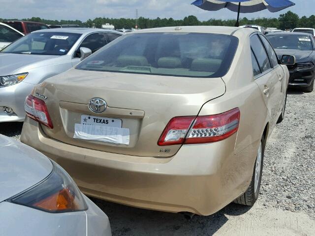 4T1BF3EK9BU712534 - 2011 TOYOTA CAMRY BASE BEIGE photo 4