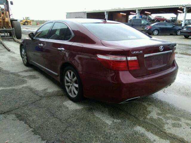 JTHBL46F875046030 - 2007 LEXUS LS 460 MAROON photo 3