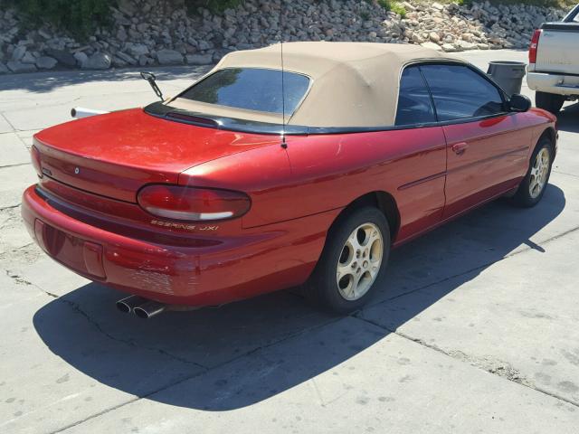 3C3EL55H6YT207732 - 2000 CHRYSLER SEBRING JX BURGUNDY photo 4