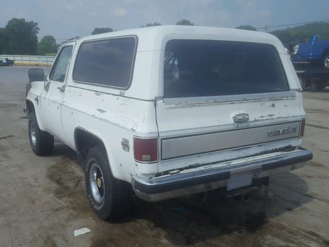 1G8EK18L5GF162809 - 1986 CHEVROLET BLAZER K10 WHITE photo 3