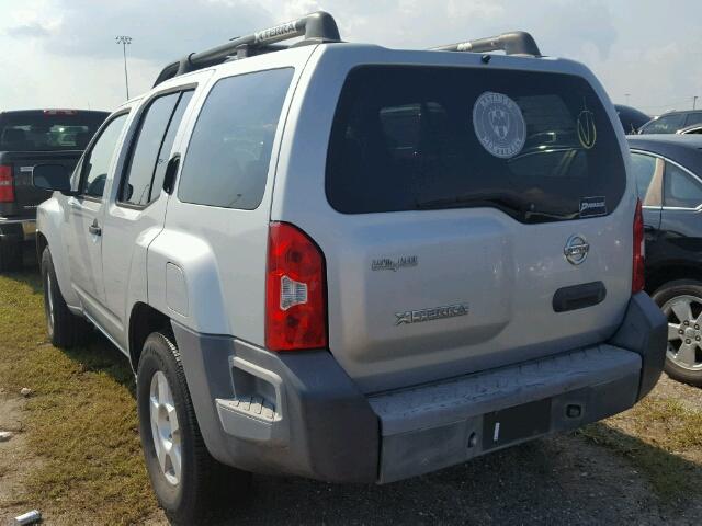 5N1AN08U37C508013 - 2007 NISSAN XTERRA OFF SILVER photo 3