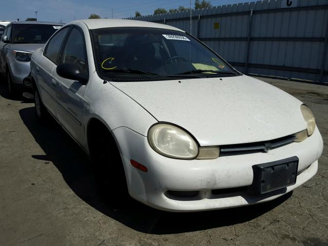 1B3ES46C21D167416 - 2001 DODGE NEON SE WHITE photo 1