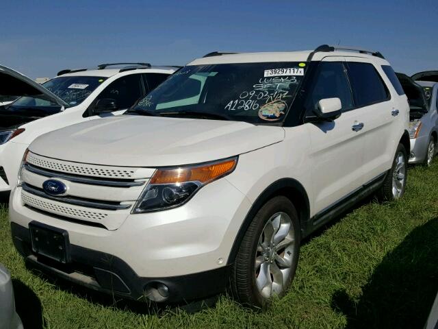 1FMHK7F92CGA12816 - 2012 FORD EXPLORER L WHITE photo 2