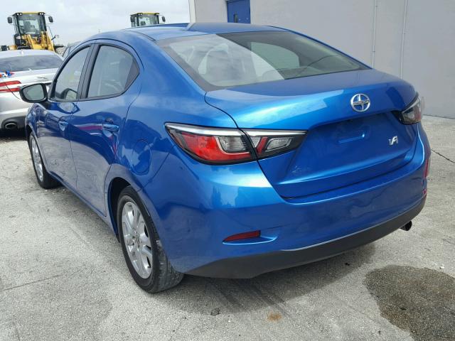 3MYDLBZV6GY138128 - 2016 TOYOTA SCION IA BLUE photo 3