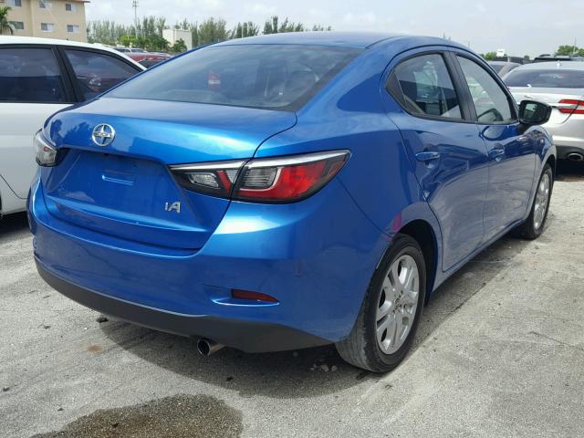 3MYDLBZV6GY138128 - 2016 TOYOTA SCION IA BLUE photo 4