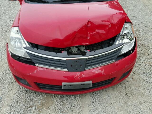 3N1BC13E07L394936 - 2007 NISSAN VERSA S RED photo 7