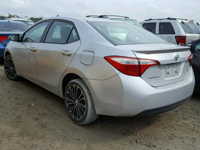 5YFBURHE1FP242604 - 2015 TOYOTA COROLLA L GRAY photo 3