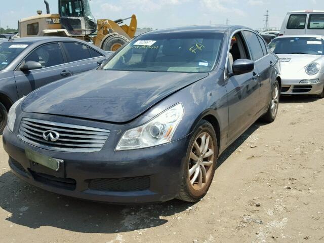 JNKCV61E69M309813 - 2009 INFINITI G37 BASE BLUE photo 2