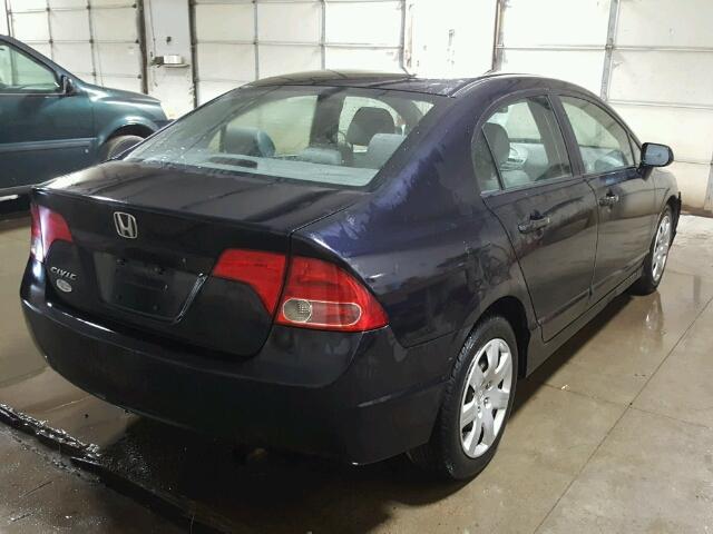 1HGFA16588L106417 - 2008 HONDA CIVIC BLACK photo 4