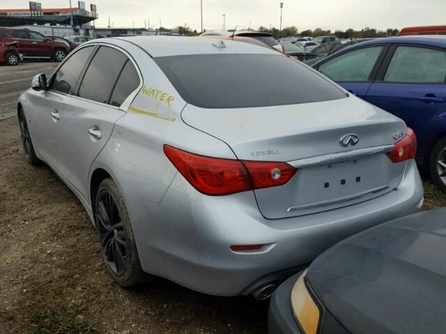 JN1BV7AP3FM357675 - 2015 INFINITI Q50 SILVER photo 3