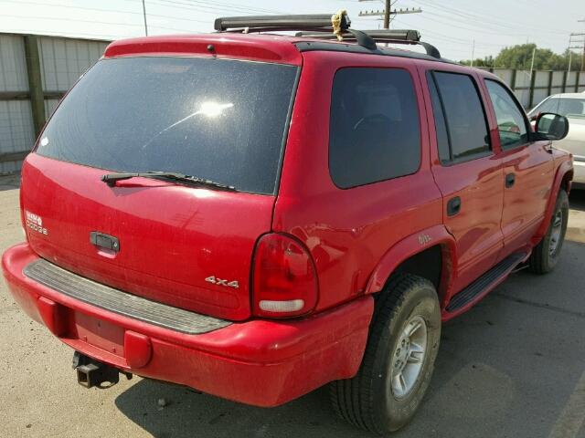 1B4HS28Y0XF506676 - 1999 DODGE DURANGO RED photo 4