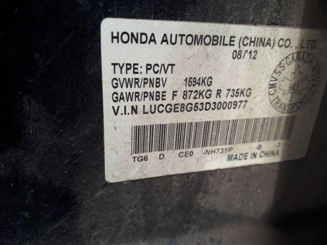 LUCGE8G53D3000977 - 2013 HONDA FIT LX BLACK photo 9