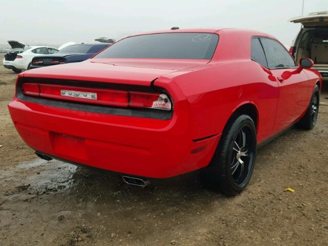 2C3CDYAG0EH206664 - 2014 DODGE CHALLENGER RED photo 4