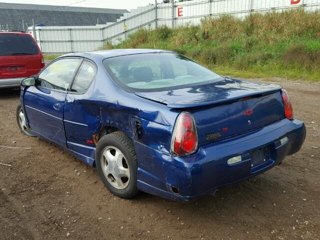 2G1WX12K239450259 - 2003 CHEVROLET MONTE CARL BLUE photo 3